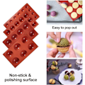 Miniatyrbillede 3 af 5: 4 stk. Halvcirkelforme i Silikon, Halvkugleforme i Silikon til Slik og Chokolade, BPA-fri og Non-Stick Cylinderkageforme