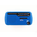 Miniatyrbild 2 av 5: RYI Soldriven Nödradiomottagare med Handvev AM FM Väderradio, SOS, 3 Lägen, Läslampa Blå