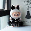 Miniatyrbild 1 av 5: /RYI/Labubu Kläder och Tillbehör Endast, Dockor Ingår Ej, Labubus Original med Klädset för La Bubu Docka #2 black  dress + headdress