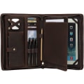 Miniatyrbillede 1 af 5: Læder Portfolio til iPad Pro 11 2021 3. / 2. / 1. Generation med Pen Holder, Ægte Læder Business Notesblok Juridisk Blok Notesbog Portfolio W