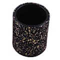 Miniatyrbillede 2 af 2: Glas Penholder Multifunktionel Opbevaringsbeholder Skinnende Kosmetikbørsteholder Sort 8,8X7X7CM Black 8.8X7X7CM