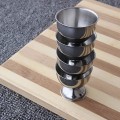Pikkukuva 5 / 5: Ruostumattomasta teräksestä valmistetut munakupit, munatarjotin koville ja pehmeille keitetyille munille, keittiötyökalu