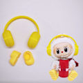 Miniatyrbild 1 av 5: /RYI/Mini Labubu Dockas Kläder Hörlursoutfit Tillbehör för 15-17cm Labubu 10cm Bomulls Docka Headset Hörlursset Kläder Gåva #1