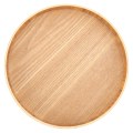 Miniatyrbilde 3 av 3: 1 stk Rund Fruktbrett Solid Trekoppbrett Tebrett Snacksbrett (Loggfarge) Loggfarge 21X21CM Log Color 21X21CM