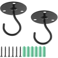 Miniatyrbillede 1 af 5: Loftkroge til Hængende Planter - Metal Plant Bracket Jernvægmonterede Lanterner Ophæng til Hængende Fuglefoderautomater, Lanterner, Vindklokker, Plantepotter - Sort Black