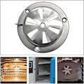 Miniatyrbild 3 av 5: Rostfritt Stål Rund Luftventil Gitterlock Cirkulär Ventilationskåpa Rostfritt Stål Torktumlare Luftventil För Torktumlare Spjäll Termostat Ugn (1st, Silver)