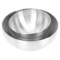 Miniatyrbilde 2 av 2: 3 stk Multifunksjonell Salatskål Frukt Oppbevaringsbeholder Rustfritt Stål Oppbevaringsbolle Sølv Silver