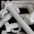 Miniatyrbilde 4 av 5: Sekskantet Hode, (pp), M10 X 70mm, Plastbolter, Muttere & Skiver, - Skruer 20stk Hvit