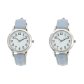 Miniatyrbillede 1 af 2: 3 stk. Kvinders Mode Vandafvisende Kvartsur Pu Læderrem Enkel Casual Armbåndsur 2stk 23,5X3CM 2pcs 23.5X3CM