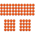 Miniatyrbillede 3 af 4: 120 stk. Sjove Basketball Legetøj Slidstærkt Børne Basketbolde Interaktive Børnelegetøj 120 stk 4X4 120 pcs 4X4CM