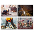 Miniatyrbild 5 av 5: Varmhandskar, vinterhandskar, kallresistenta handskar i ko-läder, utomhusarbetshandskar, förtjockade handskar med låg temperaturbeständighet, skidhandskar, brun XL