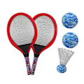 Pikkukuva 1 / 4: 1 Pari Lapsia Varten Tennis- ja Sulkapallomailaa, Lasten Sulkapallopeli Vanhemman ja Lapsen Välinen Kasvatuspeli Tarvikkeet F Red 54*27.5cm