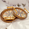 Miniatyrbild 4 av 4: Ny Rattan Brödkorg Vävda Snacks Fruktfat Rattan Tebricka S(22x22x3cm) S(22x22x3cm)