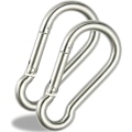 Miniatyrbillede 1 af 5: 4 Tommer Fjeder Snap Hook Karabiner - 304 Rustfrit Stål Snap Hook Heavy Duty Karabiner Clip Sikkerhedslås