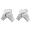 Miniatyrbilde 2 av 4: 36 Par  Håndvernhansker i Bomull, Hvite, Etikette Arbeids Hansker (Middels Tykkelse) 24 pairs M