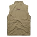 Miniatyrbillede 4 af 5: Mænds Udendørs Vest Mesh Åndbar Veste Fritids Sport Fiskevest 5XL Solid Sort solid  Black 5XL