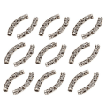 Miniatyrbillede 1 af 3: 100 stk Dekorative Perler Dekkede Tilbehør Tibetansk Armbåndsrørperler Legering Rør Afstandsstykker Perler Sølv Silver M