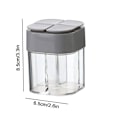 Miniatyrbilde 4 av 5: Multifunksjonell krydderbeholder - Bærbar reisecamping krydderbeholder - Krydderdispenser i plast for salt og pepper