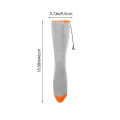 Miniatyrbilde 3 av 3: Vintersokker for menn og kvinner - Oppvarmede sokker for utendørs, ski, ullsokker, oppvarmede sokker, oppladbart batteri Grey 46x9.5 cm