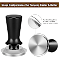 Miniatyrbild 4 av 4: 53mm Kalibrerad Espresso-Kaffetamper med Fjäderbelastad Positionsbegränsad Design Konstant Tryck
