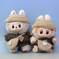 Miniatyrbild 4 av 5: /RYI/Labuboo 17cm Andra Generationens Dockkläder Vinter Tröja Hatt Set för Sittande Party Serie DIY Modell Leksakstillbehör LBB-01