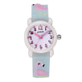 Miniatyrbilde 1 av 2: 1 stk Tegneserie 3D Barn Ur Vanntett Ur Flamingo Mønster Armbåndsur For Barn (Lyseblå Blue 21X2.8CM
