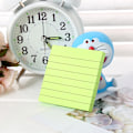 Miniatyrbild 4 av 5: (5-pack) Linjerade klisterlappar 3cmx3 cm Ljusa Rutade Post-it-lappar Färgglada Superklibbiga Memoblock Starkt Lim, 100 Ark