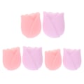 Pikkukuva 2 / 4: 6 kpl Meikkisiveltimen Puhdistaja Meikkisiveltimen Pidike Meikkisiveltimen Suojus Kosmetiikkasiveltimet Suojaava Sivellin Pink 5.8X4.9CM