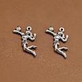 Miniatyrbild 2 av 3: 20 st Charm-berlocker i legering för DIY-smycken, volleybollspelare, silver, 2,7 x 1,9 x 0,45 cm Silver 2.7*1.9*0.45cm