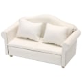 Miniatyrbild 2 av 5: Dockhus Miniatyr Soffa Modell Mini Soffgrupp Miniatyr Soffa Med Kuddar För 1/12 Dockhus Vit 13.5X7.2X6.4CM White 13.5X7.2X6.4CM