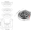 Miniatyrbilde 4 av 5: 2 stk Multifunksjonelt Eggskjærer, 2 i 1 Egg Slicer i Rustfritt Stål Kjøkkenverktøy Eple og Tomatskjærer Eggskjærer 3 i 1 Manuell Eggskjærer, Profesjonell