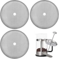 Miniatyrbillede 3 af 5: French Press Udskiftningsfilter Mesh Skærm Kaffe French Press Filtre Rustfrit Stål Genanvendeligt Mesh Filter (3 stk., Grå)