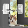 Miniatyrbilde 1 av 5: /Ryi/ Vinduslås, vindusbegrenser for barnesikkerhet og katt, selvklebende sikkerhetslås uten boring for metall 4 stk.
