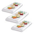 Miniatyrbillede 2 af 3: 2 stk PVC Oppustelige Fade Tallerkener Salat Buffet Is Køler Picnic Drikkebord Fest Camping Fade White 2pcs