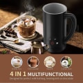 Miniatyrbillede 4 af 5: Mælkeskummer, varm/kold/tæt/luftig mælkeskum til kaffe, latte, varm chokolade, cappuccino, nem at rengøre, 4 i 1 elektrisk mælkeskummer