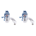 Miniatyrbillede 1 af 3: 3 stk. Julelysende Snemand LED Lys USB Natlys RGB 7 Farve Blinkende Lys Soveværelse Bordlampe 2pcs