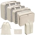 Miniatyrbild 5 av 5: RYI_7/8/9/10 Delars Set Reseorganisatör Förvaringsväskor Resväska Packningskuber Set Fodral Bärbar Bagage Kläder Sko Ordning Påse Vikbar 7 st svart 1