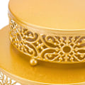 Miniatyrbillede 4 af 4: 10 Tommer Kagefad, 25, Bryllupskagefade Guld Kagefad, Elegant Dessert Display Stativ, Metal Cupcake Stativ Til Fest/bryllup/fødselsdag/aften(gul