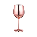 Miniatyrbilde 1 av 5: 2 stk. Rustfritt Stål Rødvinsglass Kreativt Metall Vinglass Bar Restaurant Beger Rosegull rose gold