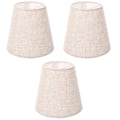 Miniatyrbillede 4 af 4: 3 stk. Stof Lampskærme Chandelier Vægslampe Støvsikre Dæksler Lampetilbehør 3stk 14X13X9CM 3pcs 14X13X9CM