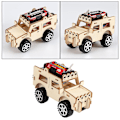 Miniatyrbillede 2 af 2: Woodcraft Legetøj Træbil Konstruktionskit Træmodel 3d Træpuslespil Børnebil Undervisningslegetøj D
