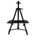 Miniatyrbillede 1 af 3: Børne Staffeli Felt Staffeli Bordplade Kunst Staffeli Maleri Tripod Stativ Metal Tripod Display Staffeli Foldbar Black 9.5X9.5X54CM