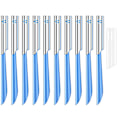Miniatyrbillede 1 af 5: Dame Facial Razor Øjenbryn Shaver Razor Brow Shaper Øjenbryn Trimmer Formningsværktøj med Dæksel Blå 10 stk