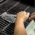 Miniatyrbilde 3 av 3: BBQ Grillbørste Rustfritt Stål 18\" Grillrengjøringsbørste