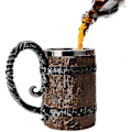 Miniatyrbild 1 av 3: Ölkopp, Imiterad Rostfritt Stålkopp, el Mugg (550 ml)