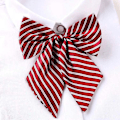 Miniatyrbilde 2 av 4: 2 stk Rød og Hvit Stripete Spenne Sløyfe Graduation Student Sløyfer Justerbar Sløyfe Graduation Tilbehør Red 13X15cm