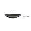 Miniatyrbild 3 av 3: 2 st Serveringsfat för Matbord, Design för Servering av Dessert, Melamin, Sushi Serveringsfat, Svart, 18x10cm Black 18x10cm
