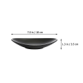 Miniatyrbillede 3 af 3: 2 stk. Spisebord Dekoration Bord Design Serveringsfad Dessertfad Melamin Mad Servering Fade Sushi Serveringsplade Sort 18x10cm Black 18x10cm