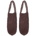 Pikkukuva 2 / 2: 2 kpl Puuvillainen Vedenpullokassi Kudottu Vedenpullon Kantaja Kannettava Vedenpullon Kotelo Ruskea 37.5x10cm Brown 37.5x10cm