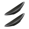 Miniatyrbillede 2 af 3: 2 stk. Spisebord Dekoration Bord Design Serveringsfad Dessertfad Melamin Mad Servering Fade Sushi Serveringsplade Sort 18x10cm Black 18x10cm